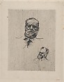 Victor Hugo (full face), Auguste Rodin  French, Drypoint on laid paper; second state of nine