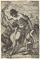 Venus Whipping Cupid with Roses, Giovanni Luigi Valesio Italian, Engraving