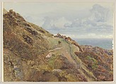 Bonchurch Downs, John Brett British, Watercolor