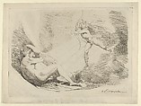 Chrysogone Conceives, in a Ray of Sunshine, Amoretta and Belphoebe (Edmund Spenser, "The Faerie Queene, III, vi), Henry Fuseli Swiss, Etching