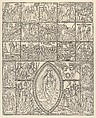 The Fifteen Mysteries and the Virgin of the Rosary (Modern Impression), Francisco Doménech  Spanish, Metalcut (modern impression)