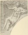 Thalia, from "Twelve Muses and Goddesses", Léon Davent  French, Etching
