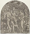 Rebecca and Eliezer at the Well, Léon Davent  French, Etching