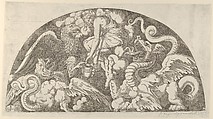 Jupiter's Eagle Bringing the Water to the Styx to Psyche, Léon Davent  French, Engraving