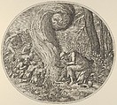 Sloth, from the "Seven Deadly Sins", Léon Davent French, Etching