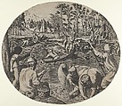 Fishing Scene, Léon Davent  French, Etching