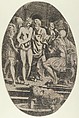 Timocleia Before Alexander, Léon Davent  French, Etching