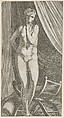 Standing Nude Woman, Léon Davent  French, Etching