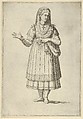 Girl from the Island of Paros, from "Les quatre premiers livres des navigations et pérégrinations orientales" by Nicolas de Nicolay, Anonymous, Etching