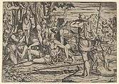 Death of Adonis, Léon Davent French, Etching