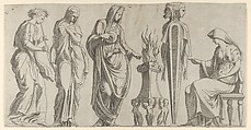 A Sacrifice, Léon Davent  French, Etching