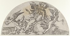God Seated on the World, Antonio Fantuzzi  Italian, Etching