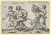 May and June from "The Peasants' Feast" or "The Twelve Months", Sebald Beham German, Engraving; second state of three (Pauli)