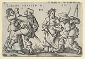 September and October from "The Peasants' Feast" or "The Twelve Months", Sebald Beham German, Engraving; second state of two (Pauli)