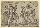 March and April (copy), Sebald Beham German, Engraving