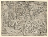 The Village Fair, Peeter van der Borcht Flemish, Etching