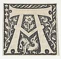 Decorated Roman alphabet, Anonymous, French, 15th century French, Woodcut