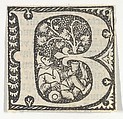 Decorated Roman alphabet, Anonymous, French, 15th century French, Woodcut
