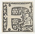 Decorated Roman alphabet, Anonymous, French, 15th century  French, Woodcut