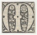 Decorated Roman alphabet, Anonymous, French, 15th century  French, Woodcut