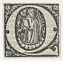 Decorated Roman alphabet, Anonymous, French, 15th century  French, Woodcut