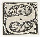 Decorated Roman alphabet, Anonymous, French, 15th century  French, Woodcut