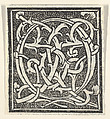 Initial letter Q on patterned background, Anonymous, Italian, 16th century Italian, Woodcut, criblé ground