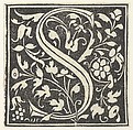 Initial letter S, Anonymous, Italian, 15th century  Italian, Woodcut