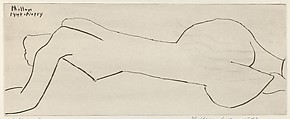 Nude with Long Torso, Milton Avery American, Drypoint