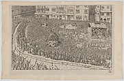 Plate E: Election and Coronation of Emperor Maximilian II, Anonymous, German, 17th century  German, Etching