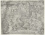 Fireworks on June 23, 1595, for the entry to Küstrin of the Margrave of Brandenburg and Duchess of Prussia, Georg Keller  German, Etching
