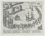 Entrance of the Cardinal and Archduke Albert to Brussels in 1596, Anonymous, 16th century, Etching