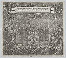 Fireworks celebrating the marriage of Emperor Leopold I and Margarita, Vienna 1666, Melchior Küsel  German, Engraving