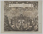 Fireworks celebrating the marriage of Emperor Leopold I and Margarita, Vienna 1666, Melchior Küsel  German, Engraving