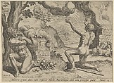 The Sacrifice of Abel, plate 1 from "The Story of Cain and Abel", Johann Sadeler I Netherlandish, Engraving