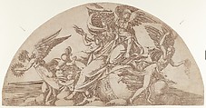God Seated on the World, Antonio Fantuzzi (Italian, active France, 1537–45), Etching