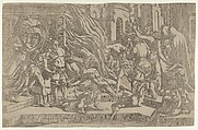 Burning of a corpse, Antonio Fantuzzi  Italian, Etching