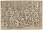 Christ Washing the Feet of his Disciples, Antonio Fantuzzi  Italian, Etching