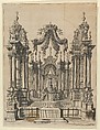 Catafalque, Jeremias Gottlob Rugendas  German, Engraving