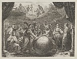 Plate 12: Allegory on the Discord in France, from Caspar Barlaeus, "Medicea Hospes", Pieter Nolpe  Dutch, Etching