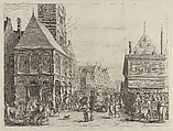 City magistrates taking leave of Marie de Medici before the town hall, from Caspar Barlaeus, "Medicea Hospes", Salomon Savery  Dutch, Etching