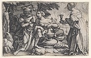 Lot and His Daughters, from "Scenes from the Old Testament"
, Georg Pencz  German, Engraving