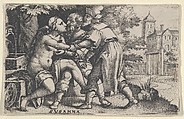 Susanna and the Elders, from "Scenes from the Old Testament", Georg Pencz  German, Engraving