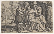 Susanna and the Elders, Georg Pencz  German, Engraving