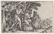 Abraham's Sacrifice, from "The Story of Abraham", Georg Pencz  German, Engraving