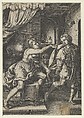 Reverse Copy of Joseph and Potiphar's Wife, from The Story of Joseph, Georg Pencz  German, Engraving