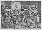 Christ and the Adulterous Woman, Georg Pencz  German, Engraving