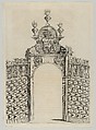 Triumphal arch, from 'Éloges et discours sur la triomphante réception du Roy en sa ville de Paris ...' by Jean-Baptiste de Machault, Melchior Tavernier  French, Etching
