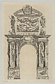 Triumphal arch, from 'Éloges et discours sur la triomphante réception du Roy en sa ville de Paris ...' by Jean-Baptiste de Machault, Melchior Tavernier  French, Etching