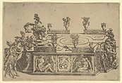 Triumphal car from the marriage of Ferdinand de' Medici and Christine of Lorraine, Cherubino Alberti (Zaccaria Mattia) Italian, Etching